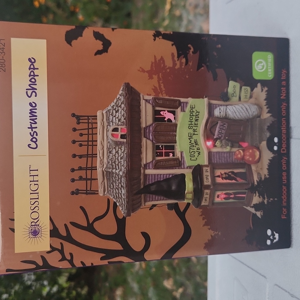 Crosslight Halloween Light-up Village,  Costume Shoppe Decor Vampire Witch Ghost